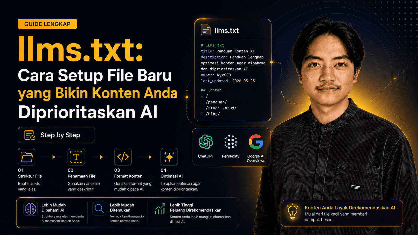 llms.txt: Cara Setup File Baru yang Bikin Konten Anda Diprioritaskan AI (Step by Step)
