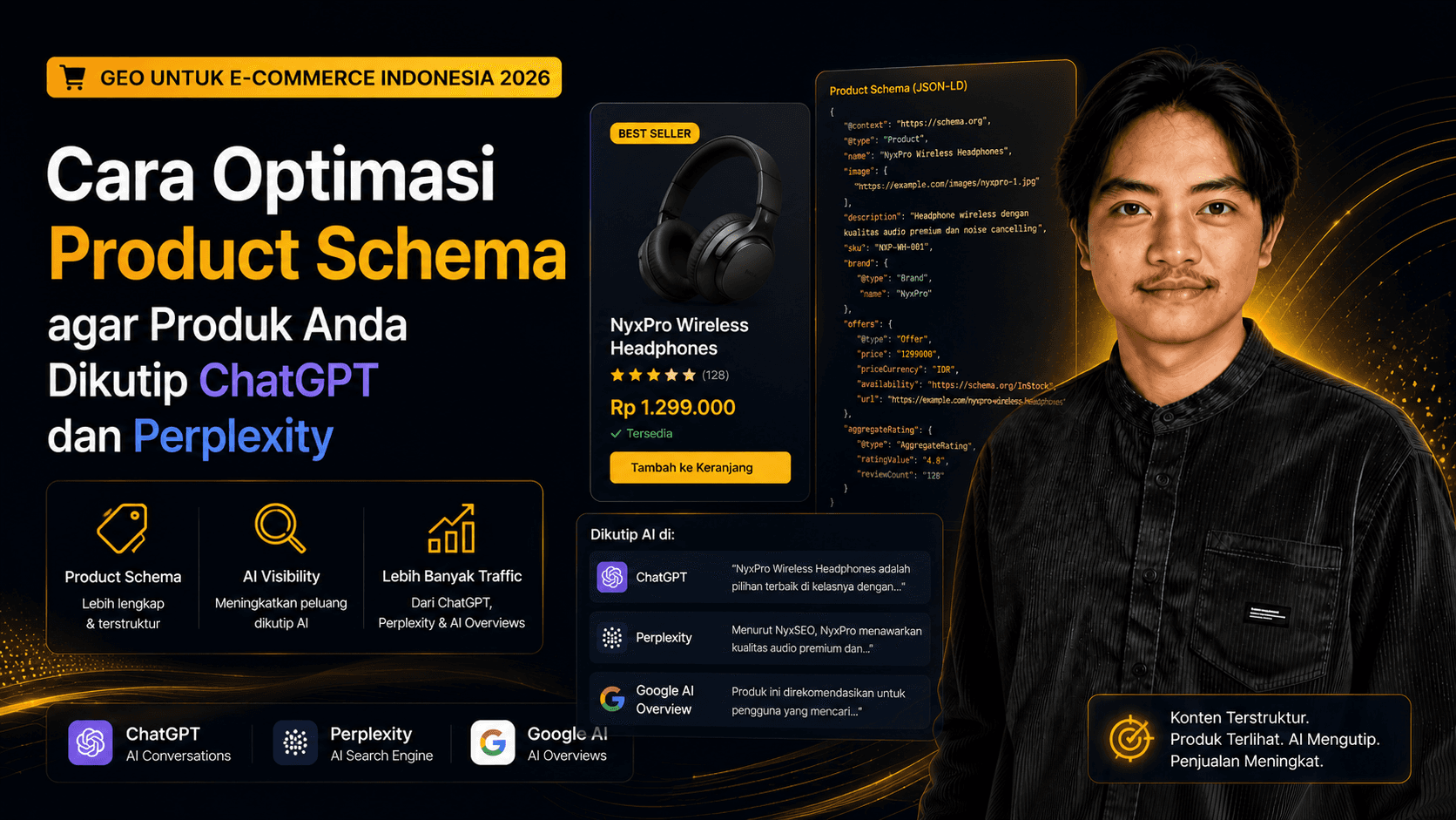GEO untuk E-commerce Indonesia 2026: Cara Optimasi Product Schema agar Produk Anda Dikutip ChatGPT dan Perplexity