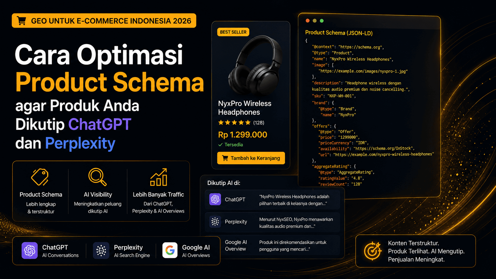 GEO untuk E-commerce Indonesia 2026: Cara Optimasi Product Schema agar Produk Anda Dikutip ChatGPT dan Perplexity